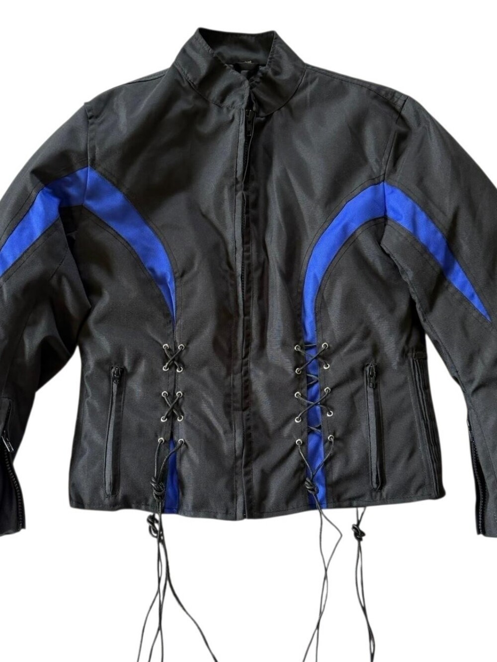 Y2K Vance Leathers Lace Up Motorcycle Jacket Sz XS Womens - Picture 2 of 7